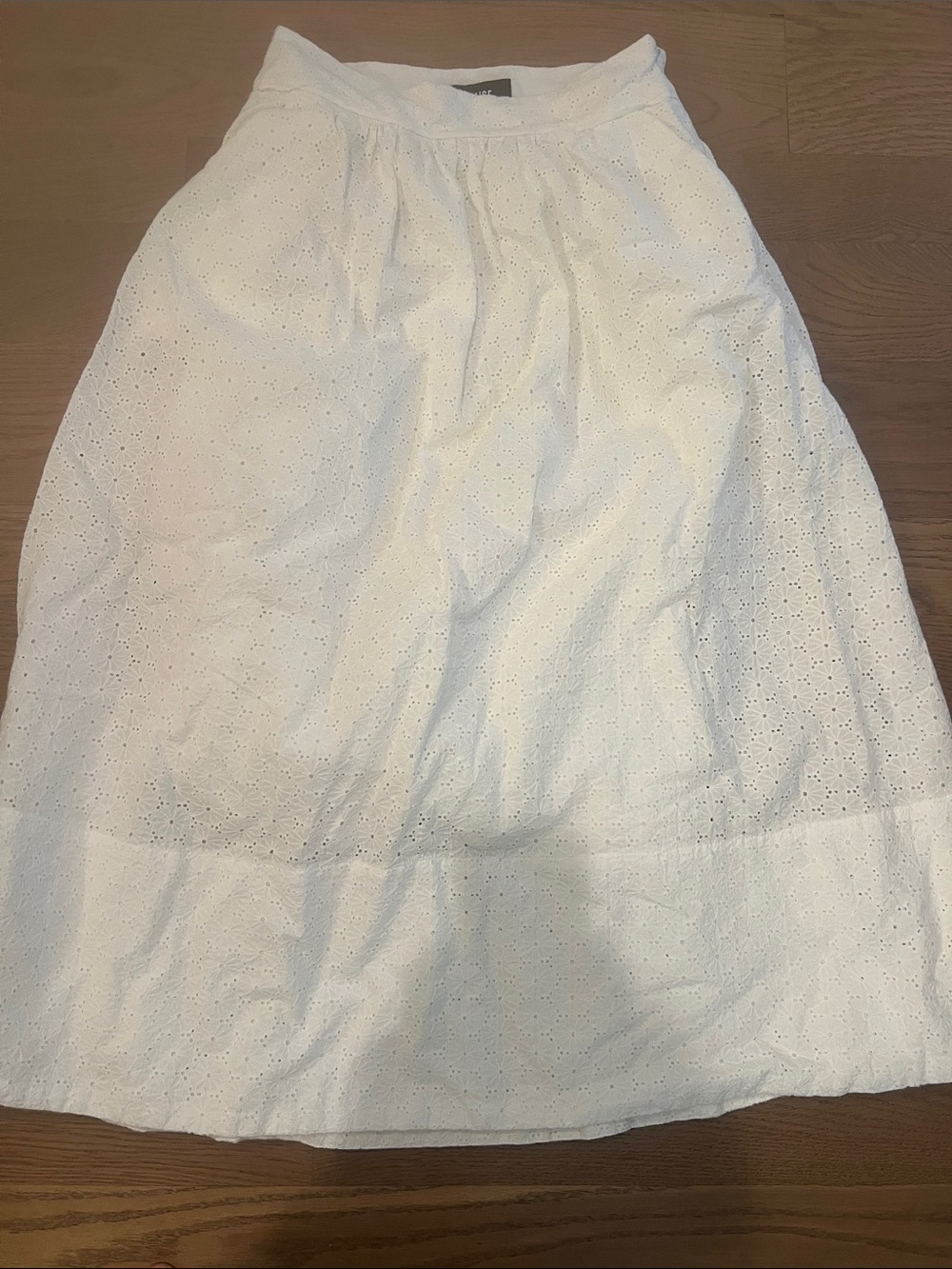 PAIGE White Eyelet A-Line Skirt